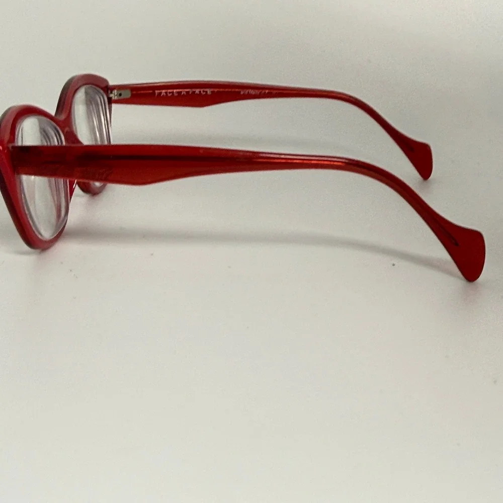 Face a Face Iness 3 Red Cat Eye Eyeglasses‎ Frames Made in France 22324